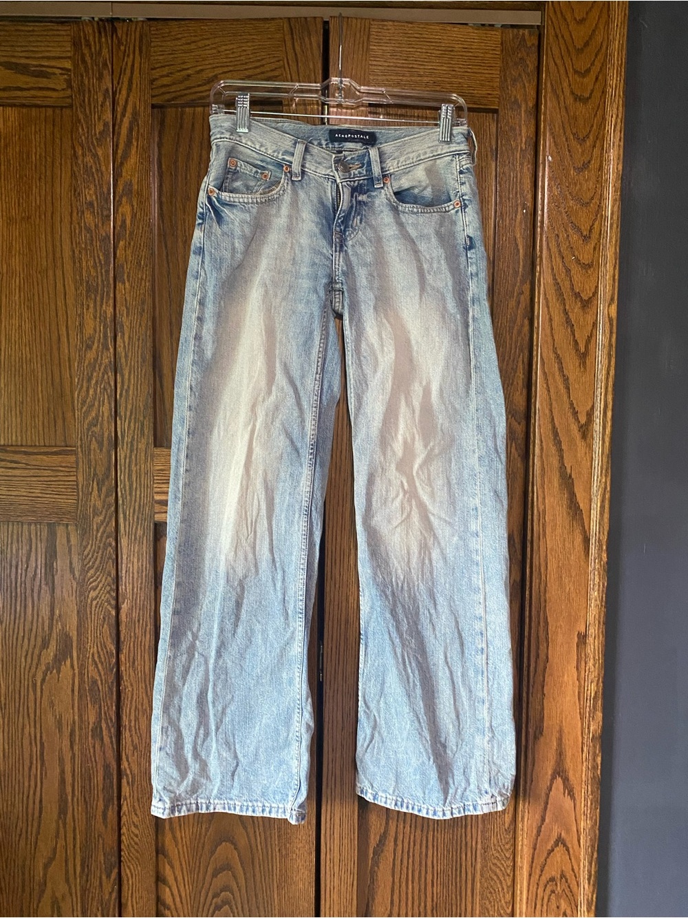 Aeropostale super low rise baggy wide leg jeans